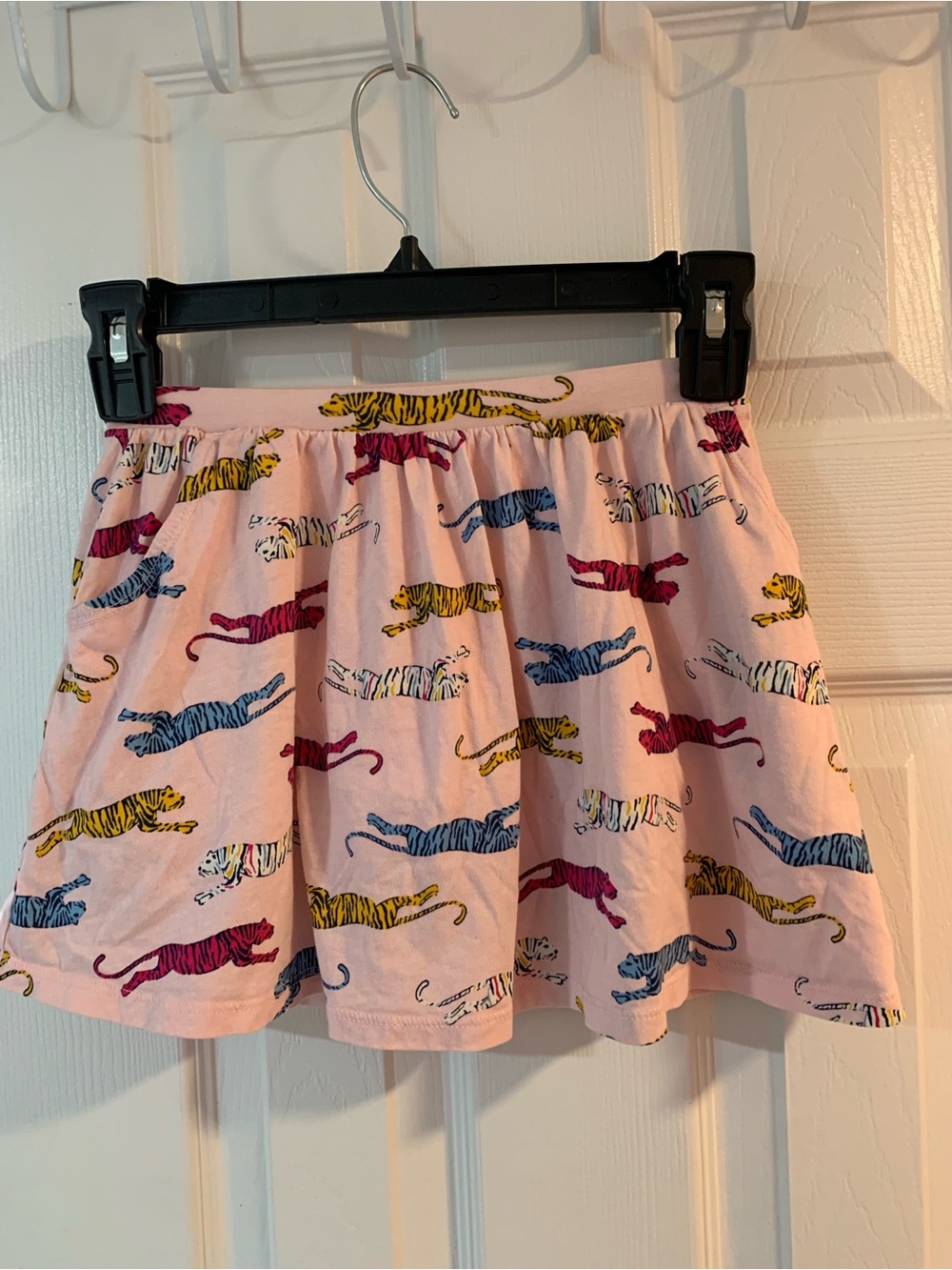 Girl Pink Skirt with Colorful Tiger Print